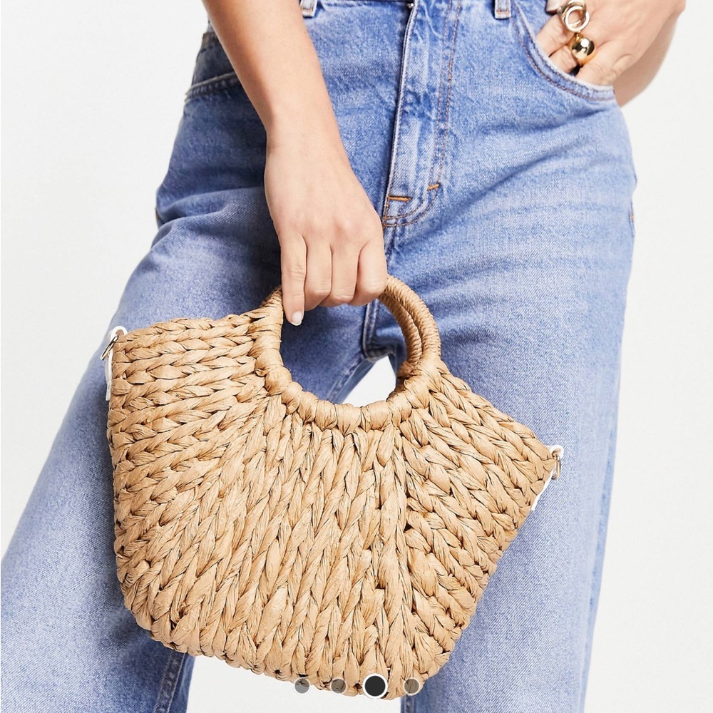 ASOS Small Woven Beach Bag with Crossbody Strap - NWOT